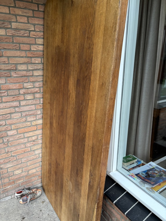 Image 1 of Antique solid oak monastery table table antique oak dining table