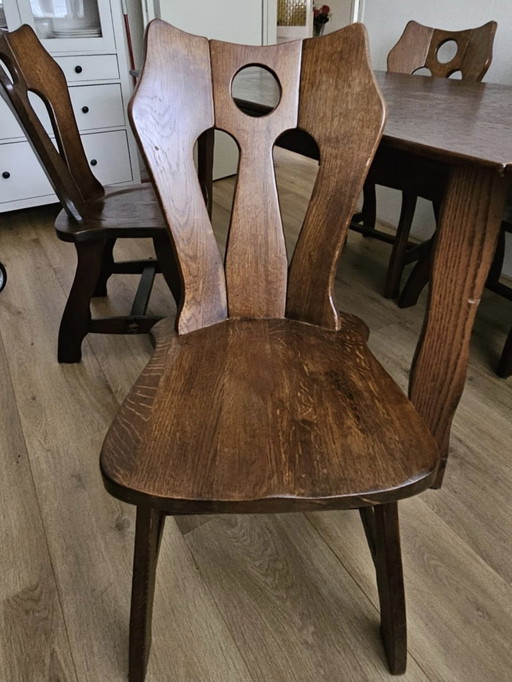 Brutalist dining room chairs