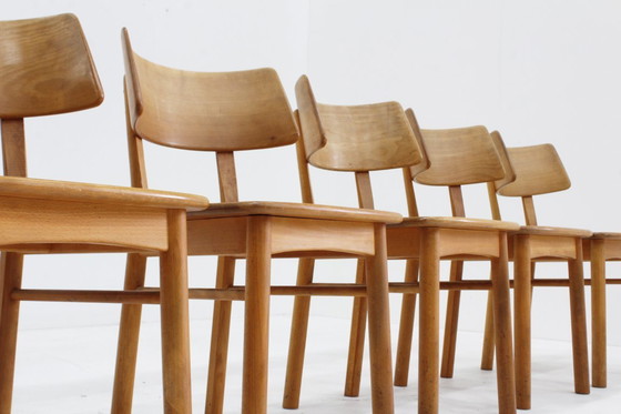 Image 1 of Ensemble de 6 chaises de salle à manger danoises vintage du milieu du siècle