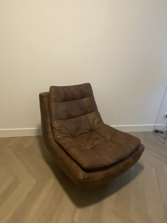 Image 1 of Swivel armchair Cooper Captains Chair leather Africa Tabac