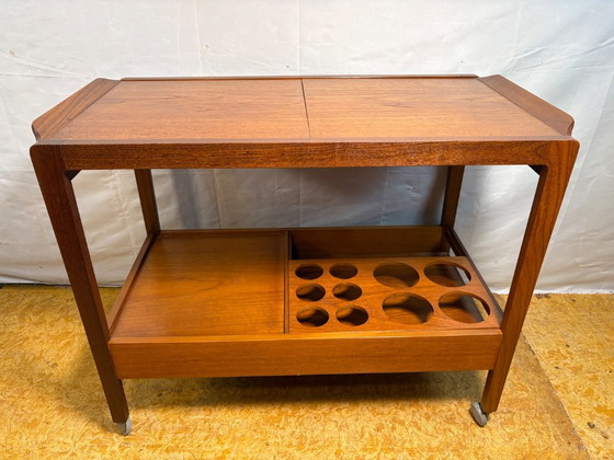 Prachtige Vintage Remploy Teak Uitschuifbare Serveerwagen | 1960 | Scandinavisch Design | Mid-Century Retro (photo 14 of 15)