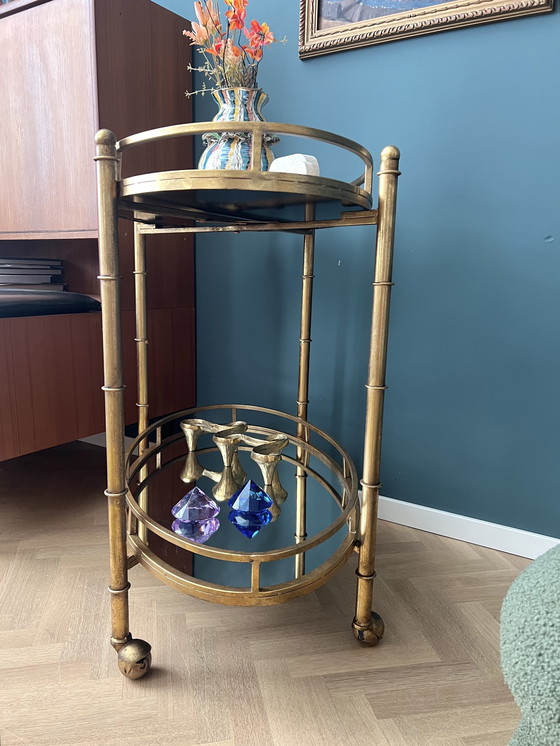 Image 1 of Goudkleurige Normandy Bar Cart van Bungalow 5