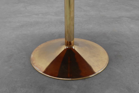 Image 1 of Vintage Round Tulip Coffee Table with Blue Top, France ca. 1960