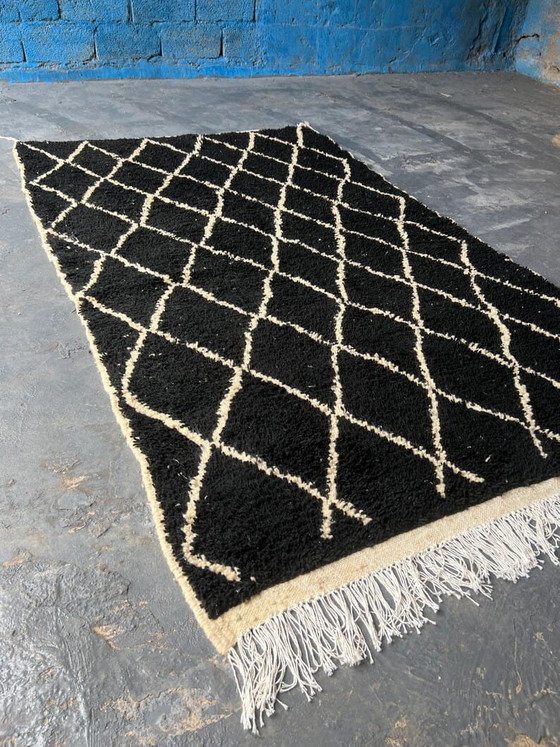 Op maat gemaakt traditioneel zwart Marokkaans Berberkleed, maat 2/3 meter – Alessi, Vloerkleden en tapijten (photo 10 of 11)