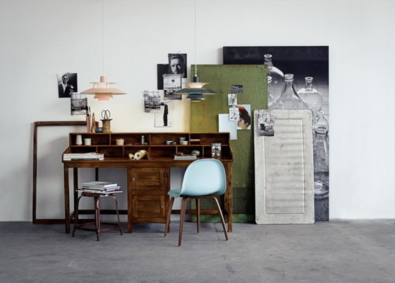 Image 1 of Gubi 3D Dining Chair white, oak legs, set of 4