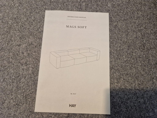 Divano Hay Mags Soft Elements, nuovo design in feltro grigio antracite