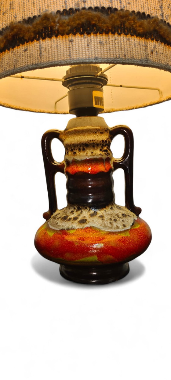 Image 1 of ME Leuchten Lampada da tavolo vintage in ceramica Fat Lava, forma ad anfora, anni '70, Germania Ovest