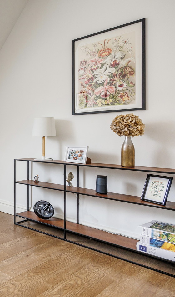 Image 1 of La Redoute Watford Console Rack in Walnut Veneer and Metal