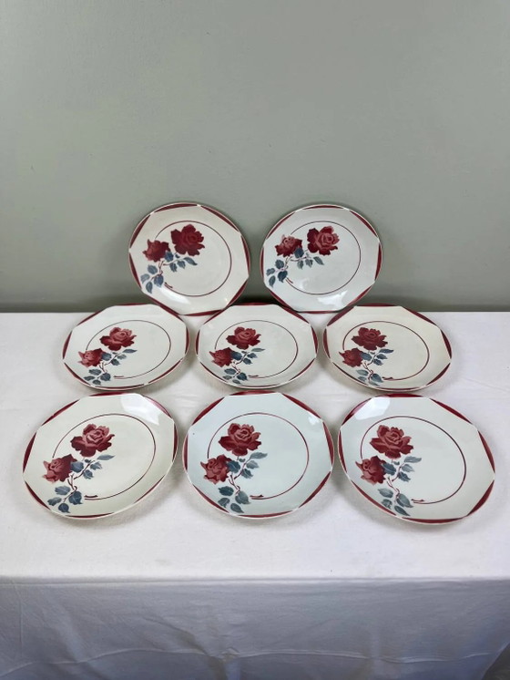 Antike Dessertteller – Geschirr, Porcelain, Art Deco (photo 10 of 10)