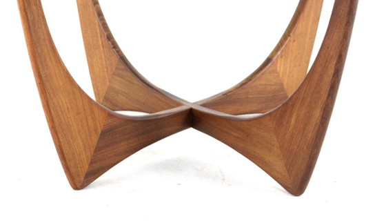 Image 1 of Tavolino rotondo G-Plan Astro con piano in vetro vintage a soffietto