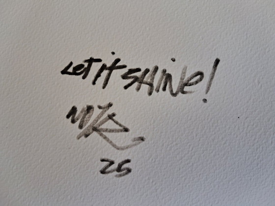 Image 1 of NO1R - Let it shine - Artist's painting under glass