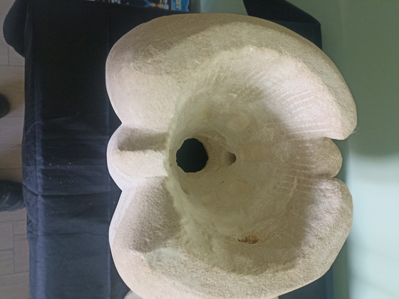 Image 1 of Brutalist table lamp, light sculpture. A unique piece.