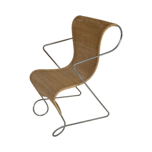 Ron Arad - Driade - Stuhl Modell 'Zigo' - 1990er Jahre - Rohrrahmen und Geflecht - Sehr guter Zustand, hinten markiert