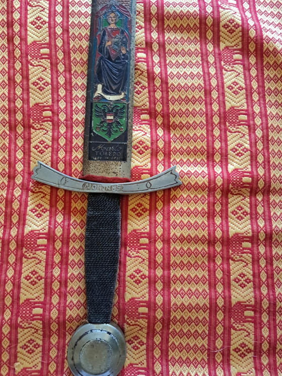 Alfonso X / Sancho IV Sammlerschwert - Authentisches MARTO Toledo, Dekorative Objekte, Metall, Stoff, Schwarz (Foto 7 von 8)