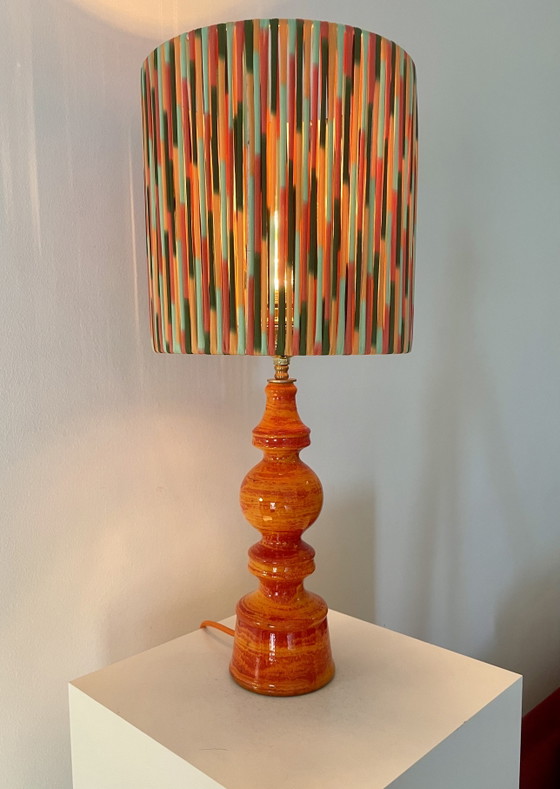 Image 1 of Grande lampe de table vintage – Céramique d'Allemagne de l'Ouest | Années 1970 | Hustadt (attribuée)