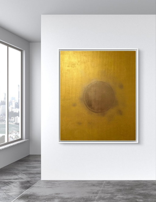 Gold Aura XL — Original Acrylic Painting by Sefer Güngör (Raymann.art)