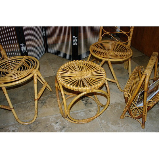 Image 1 of Vintage bamboo living room set by Bonacina and Albini, 1960