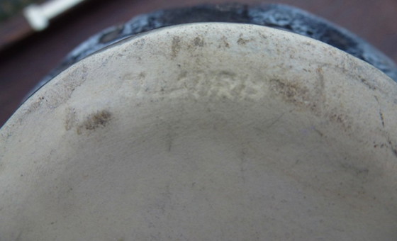 Image 1 of "Fat Lava" Vallauris vase with drip glaze.