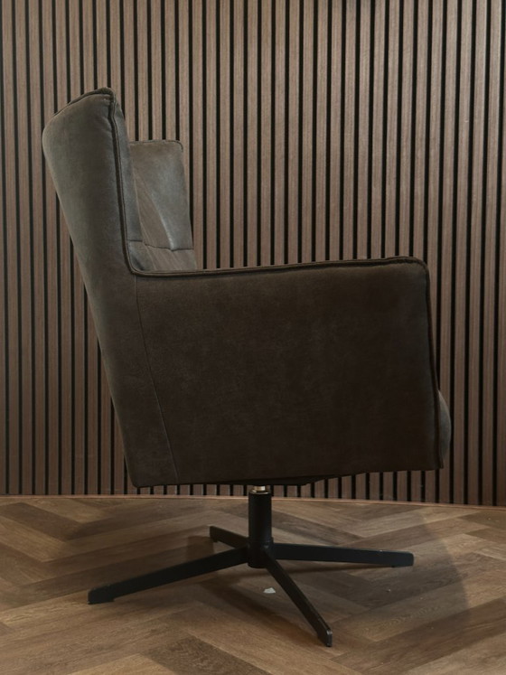 Draai Fauteuil Moos Graphite 80x75cm – Sitdesign, Draaistoelen, Textile (photo 8 of 8)