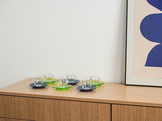 Image 1 of Set of glass cups, Italian design, 1970s, manufactured by Fratelli Guzzini