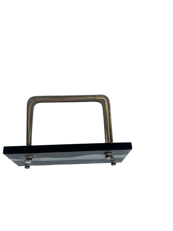 Art Deco / Bauhaus Letter Holder, Glass and Brass, 1930s. – Table accessories (photo 5 of 12)