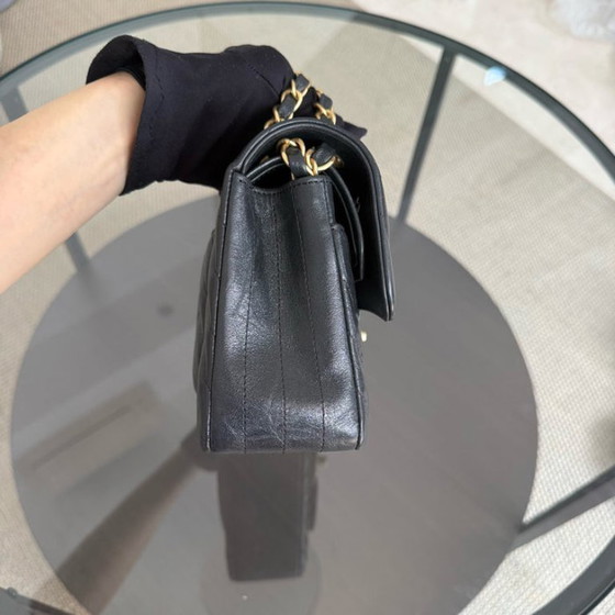 Image 1 of Chanel Classic Flap Small - Calfskin 23cm Quilted Black Gold Hardware Series 26
