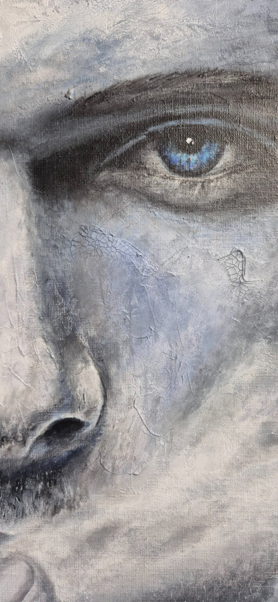 À contre-courant - Peinture technique mixte – Peintures et dessins, Canvas (photo 6 of 12)