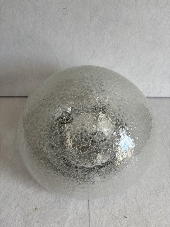 Image 1 of Lampe de plafond / lampe de table vintage Doria Leuchten en verre glacé MCM