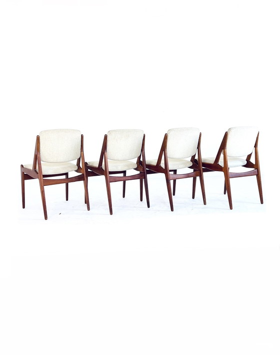Image 1 of 4x Chaise de salle à manger 'Ella', Arne Vodder, VAMO Sonderborg '60