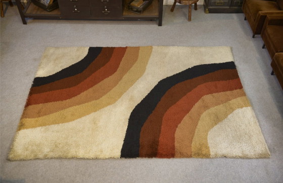 Image 1 of Vloerkleed geproduceerd door Herforder Teppiche Design Pop Art jaren 70