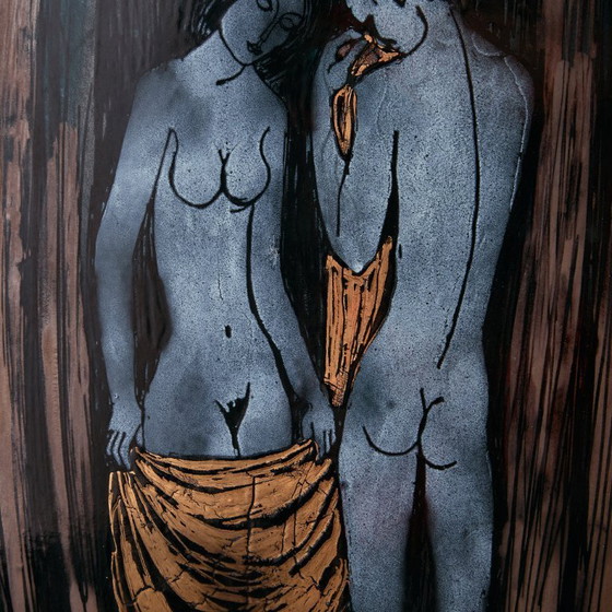 Image 1 of MK11297 Obra de arte en esmalte Amantes de Vitus Lőrincz