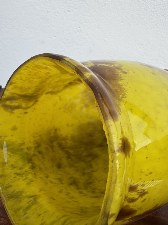 Grande vaso giallo marmorizzato Art Déco – Vasi, Vetro (photo 12 of 15)