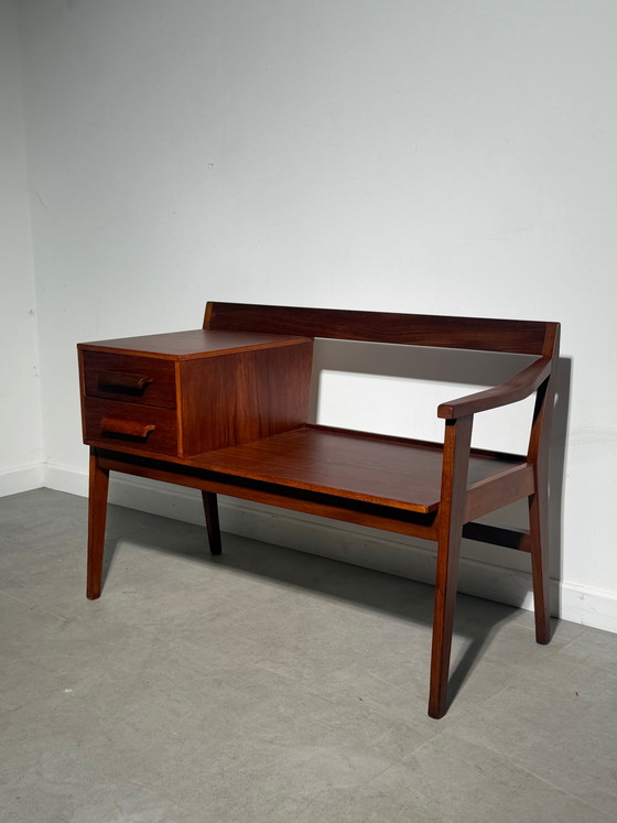 Chippy Heath Teak Telephone Table – British Mid-Century Modern – Side tables (photo 4 of 6)