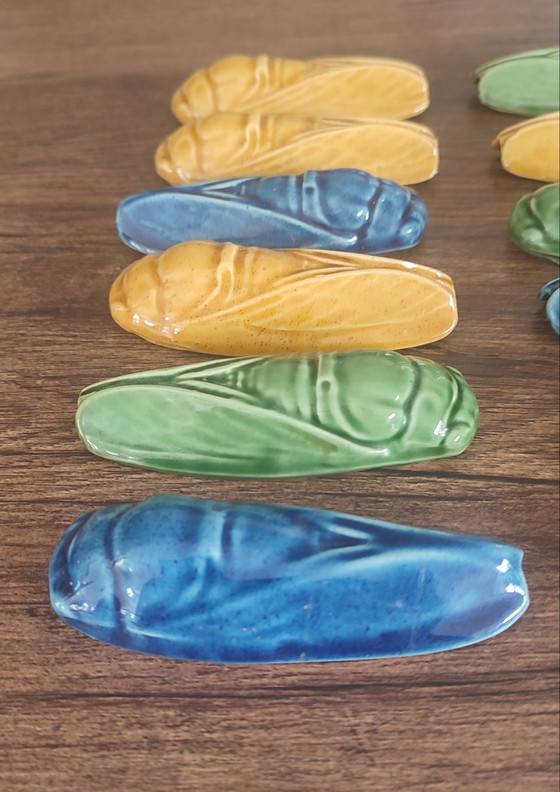 Poggiacoltelli vintage provenzale a forma di cicala in ceramica smaltata – céramique provençale Vallauris (photo 4 of 10)