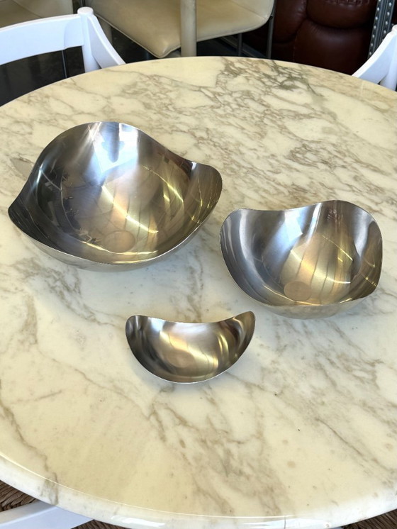 Image 1 of Set of three Bloom bowls by Georg Jensen by Helle Damkjær
