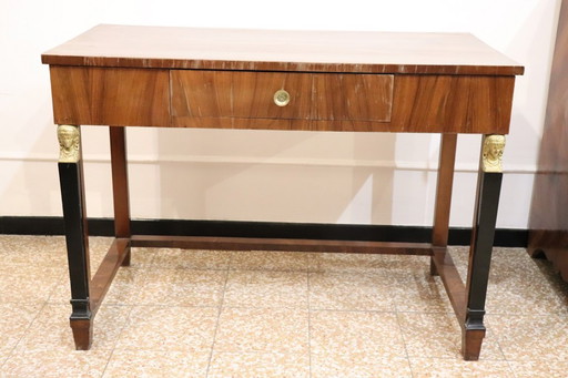 Bureau ancien en noyer, Italie début 19ème siècle