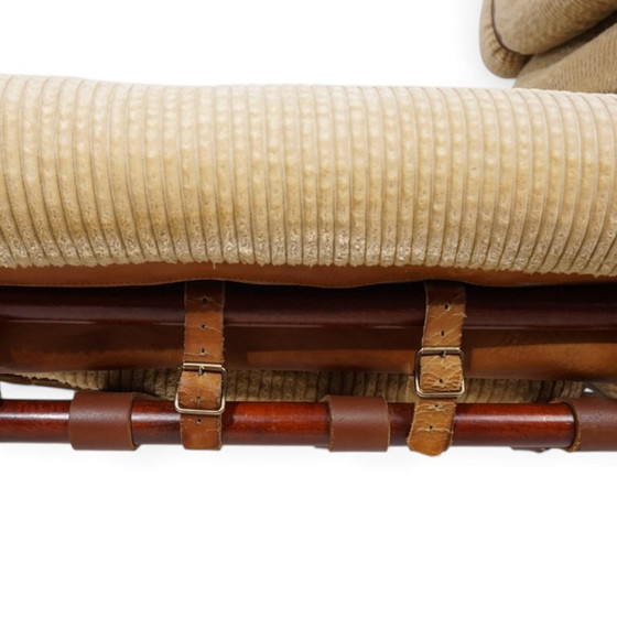 Arne Norell Inca fauteuil met voetenbank – Originele corduroy bekleding, 1970 – Textile, Vintage (photo 8 of 21)