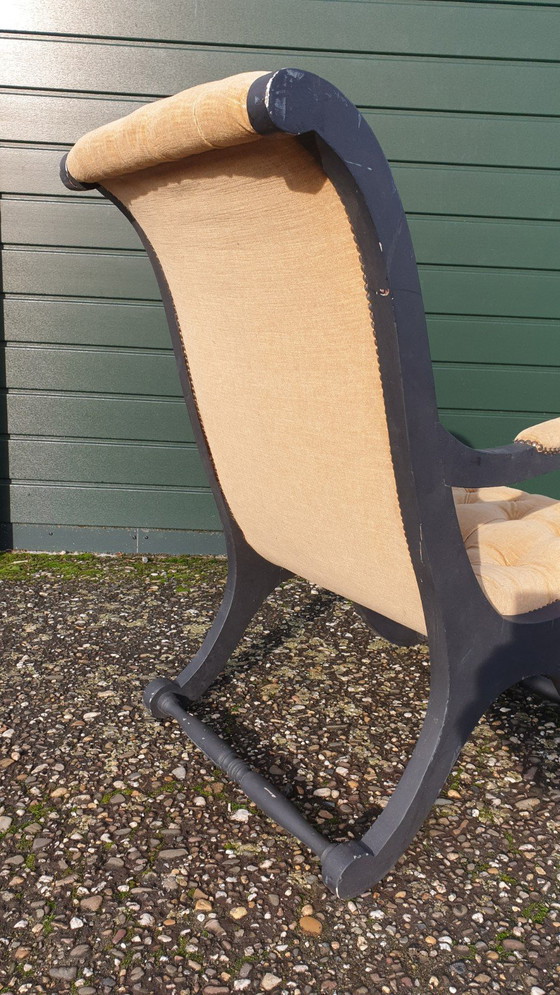 Image 1 of Chesterfield fauteuil krijtverf