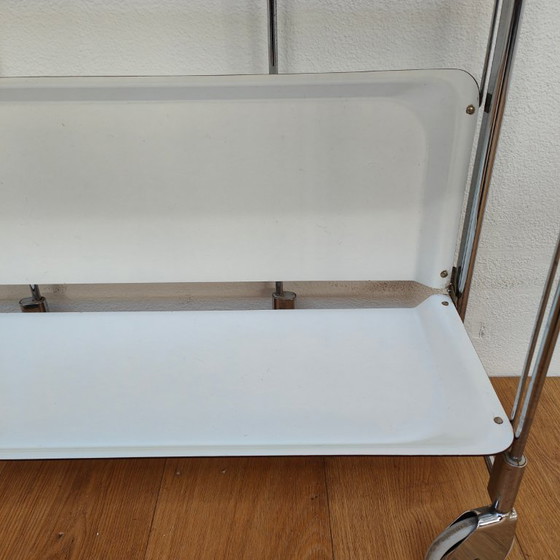 Image 1 of Vintage Barcart Drankkar Trolley Butlerwagen Serveerwagen. Opklapbaar