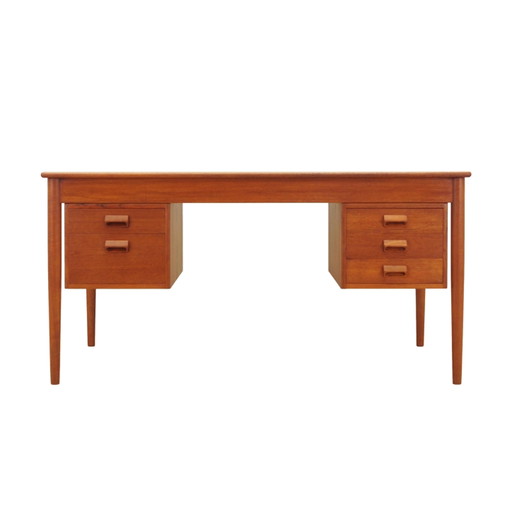 Scrivania in teak, design danese, anni '60, designer: Børge Mogensen, produttore: Søborg Møbler