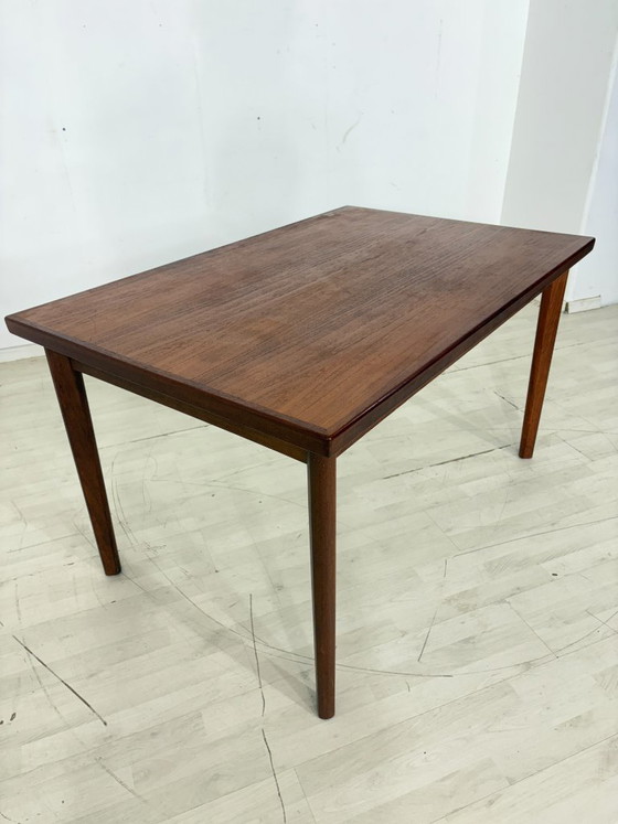 Image 1 of Teakhouten eettafel uit de jaren 60 / Eettafel in mid-century stijl / Vintage teakhouten eettafel