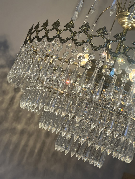 Image 1 of Lustre suspendu en cristal vintage style années 1920