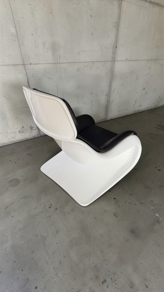 Targa Chair, Klaus Uredat, Lounge Chair, 1970s, Horn, Chairs and lounge chairs, Fiberglass, Skai, Black (photo 5 of 10)