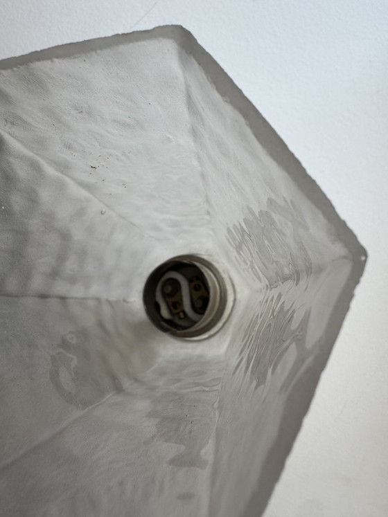 Image 1 of Silberne Art-Deco-Wandleuchten mit Milchglas