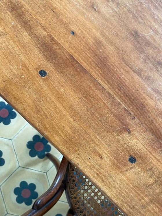 oude Franse eettafel met aanzetblad, houten penverbindingen – Wood (photo 8 of 27)