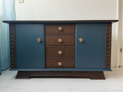 Laag dressoir gerestyled 