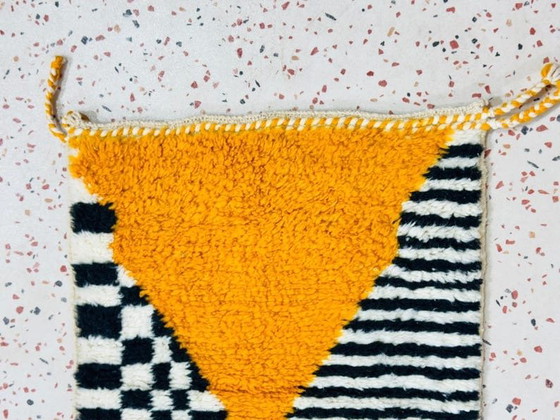 Alfombra bereber de pasillo tradicional hecha a mano con motivos coloridos 75/300 cm – Alias, Wool (photo 8 of 9)