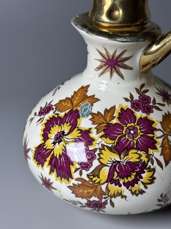 Image 1 of Decantador Boch Frères La Louvière Keralux de loza de Raymond Chevalier, belga Art Déco, años 30