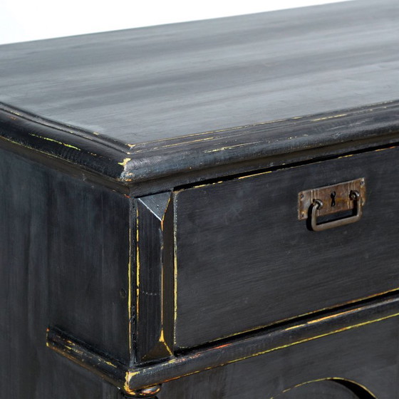 Credenza in pino con 5 cassetti, circa 1900 – Credenze, Wood, Brass, Vintage (photo 11 of 12)