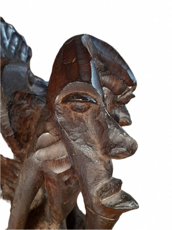 Makonde Shetani Beeld – Beeldhouwkunst, Wood (photo 7 of 11)